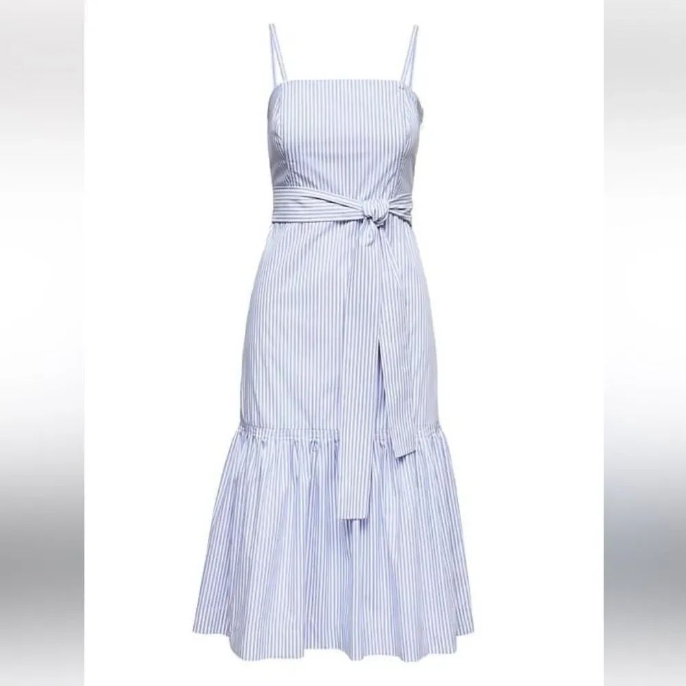 Banana Republic Stripe Super-Stretch Midi Dress with Removable Straps size 4 NWT